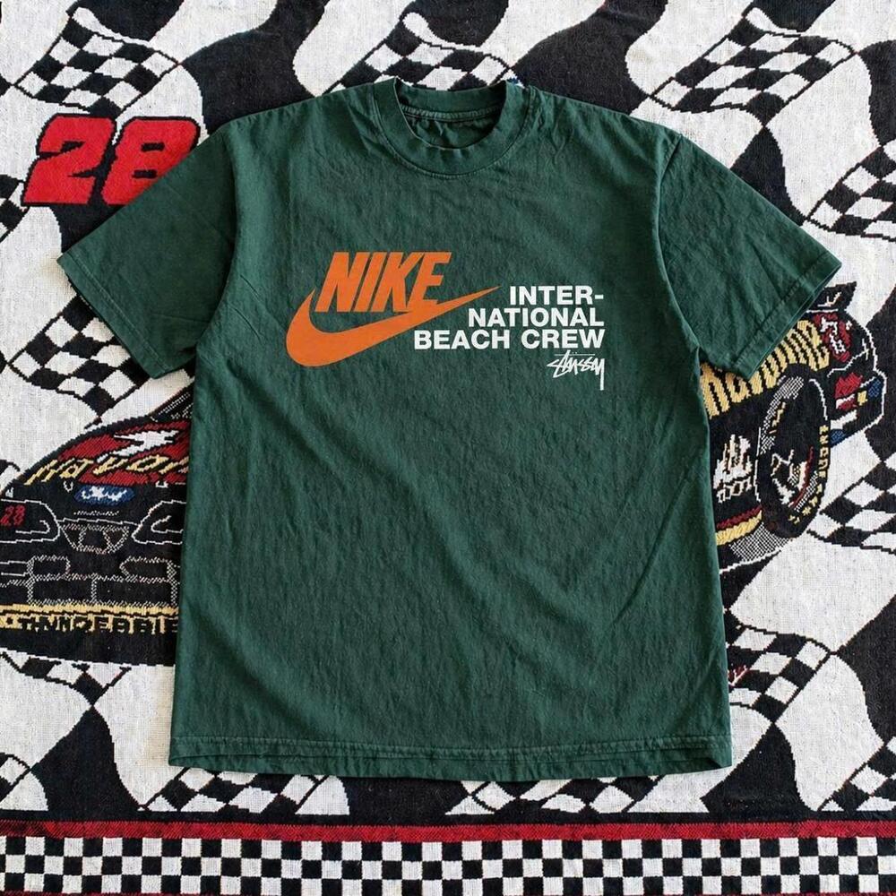 X StSsy Green And Orange T-Shirt